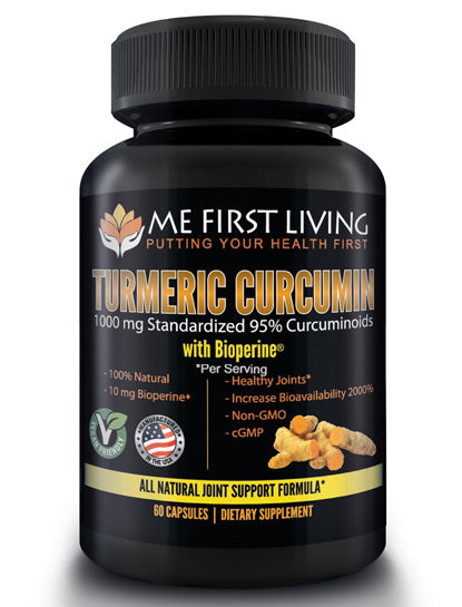 Premium Standardized Turmeric Extract 95% Curcuminoids with Black Pepper Extract, Increased Bioavailability 2,000%, 1000mg Per Serving, Vegan & Gluten Free 60 Capsules