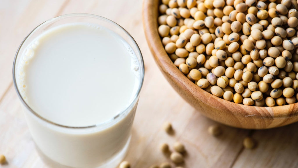 soy beans and milk